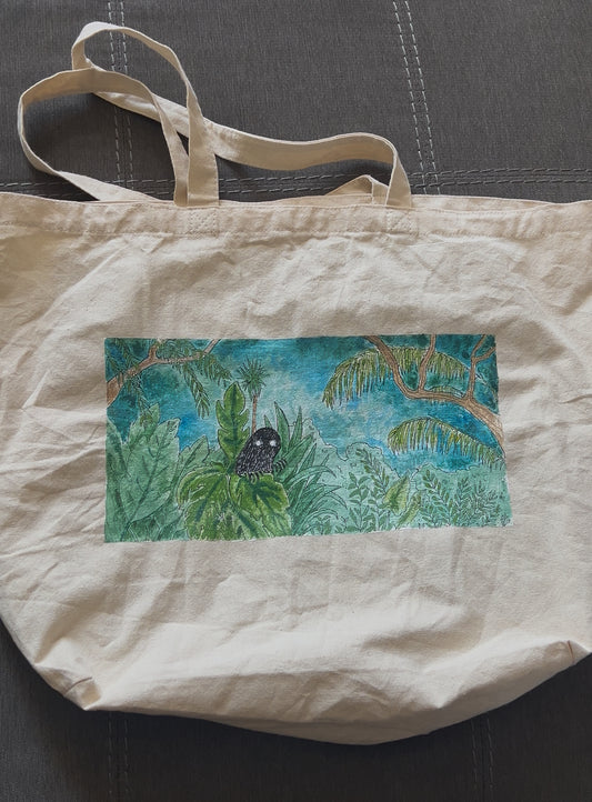 Hand painted Forest Goober Tote Bag