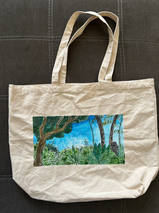 Hand painted Forest Goober Tote Bag