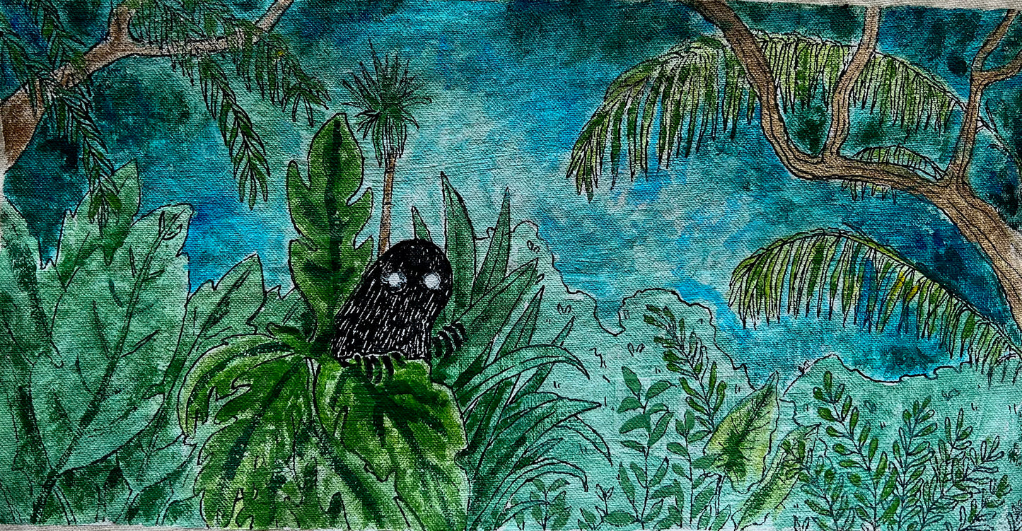 Hand painted Forest Goober Tote Bag