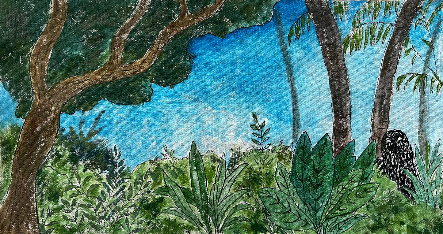 Hand painted Forest Goober Tote Bag